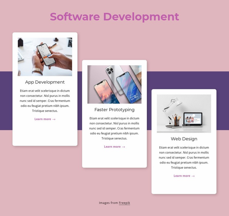 Cloud-native software development Homepage Design