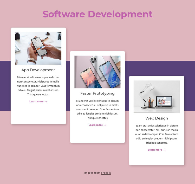 Cloud-native software development HTML Template