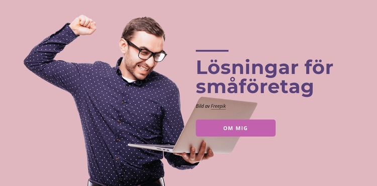 Programvarulösningar för småföretag Webbplats mall