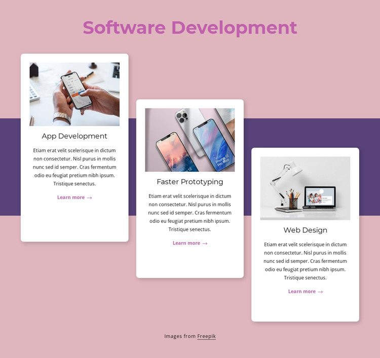Cloud-native software development Web Design