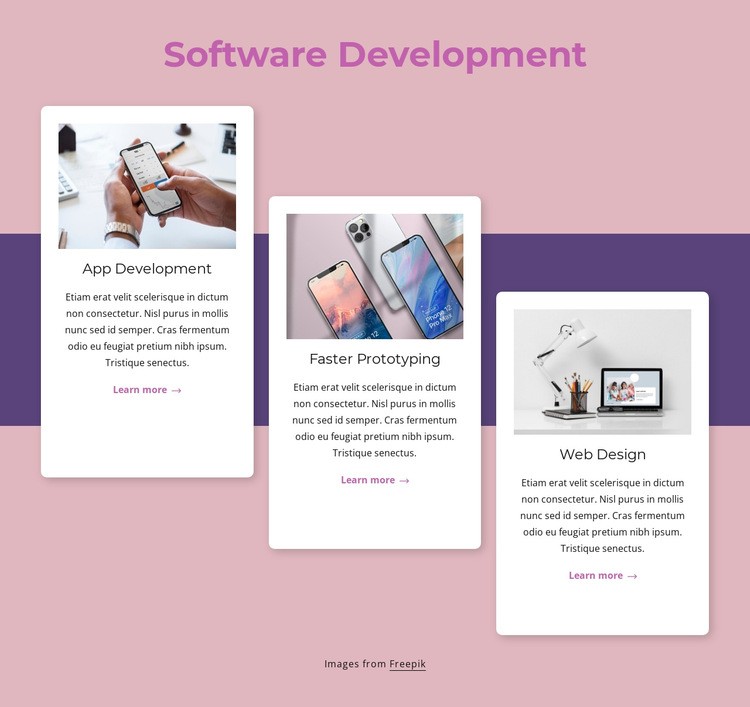 Cloud-native software development Web Page Design