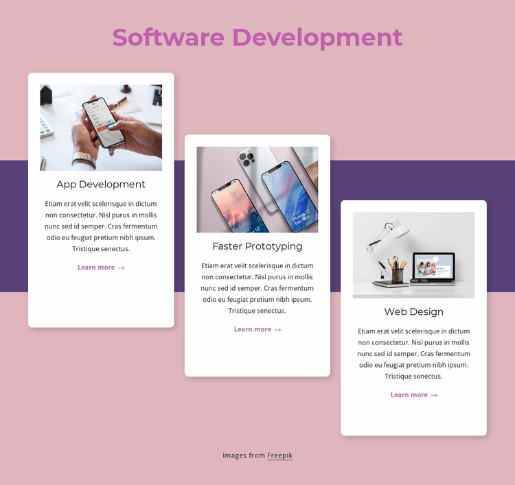 Cloud-native software development Website Design