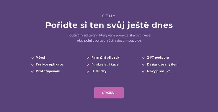 Seznam s titulkem Šablona CSS