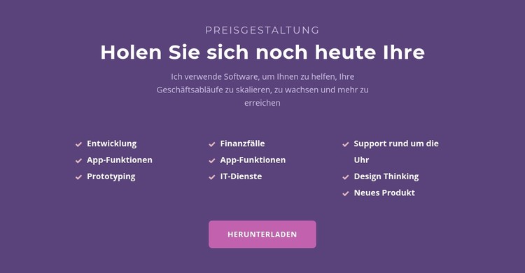 Liste mit Überschrift CSS-Vorlage