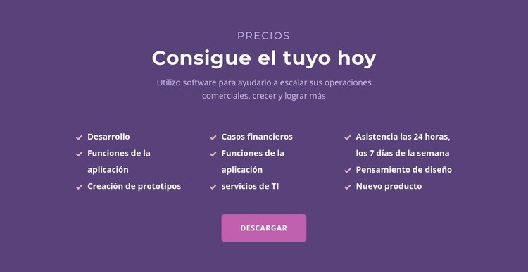 Lista con título Plantilla HTML5