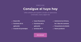 Lista Con Título: Plantilla De Sitio Web De Una Sola Página