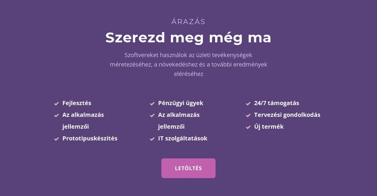 Lista címsorral HTML Sablon