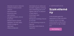 Szöveg, Lista És Gomb - Weboldal Sablon