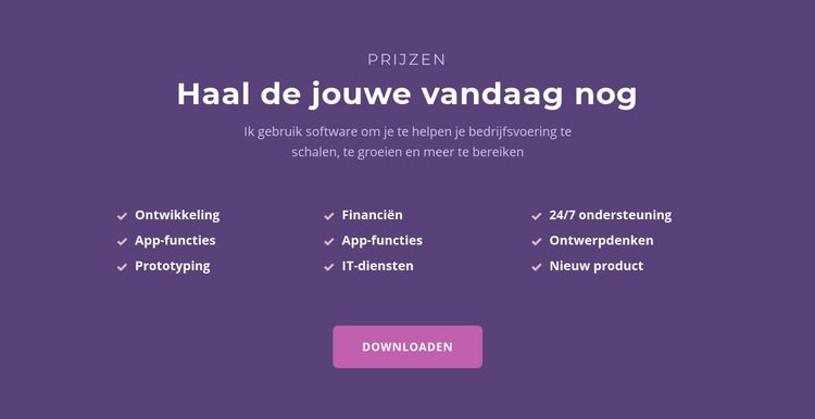 Lijst met kop Website mockup