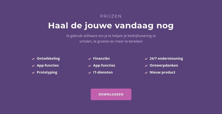 Lijst met kop Website ontwerp