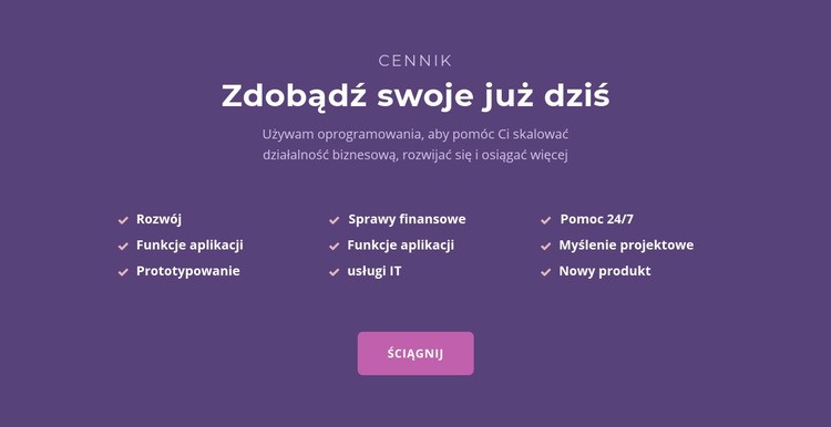 Lista z nagłówkiem Szablon