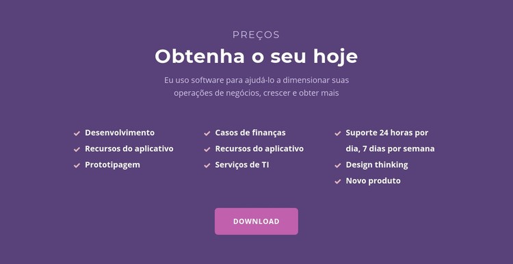 Lista com título Construtor de sites HTML