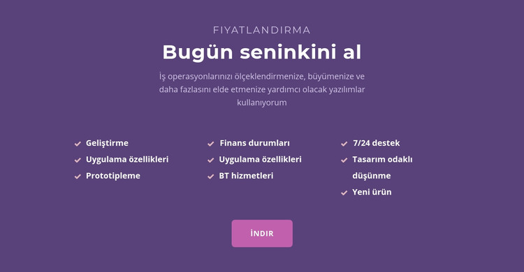 Başlıklı liste HTML Şablonu