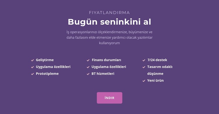 Başlıklı liste Html Web Sitesi Oluşturucu