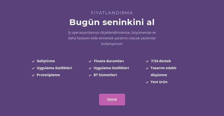 Başlıklı liste Web Sitesi Mockup'ı