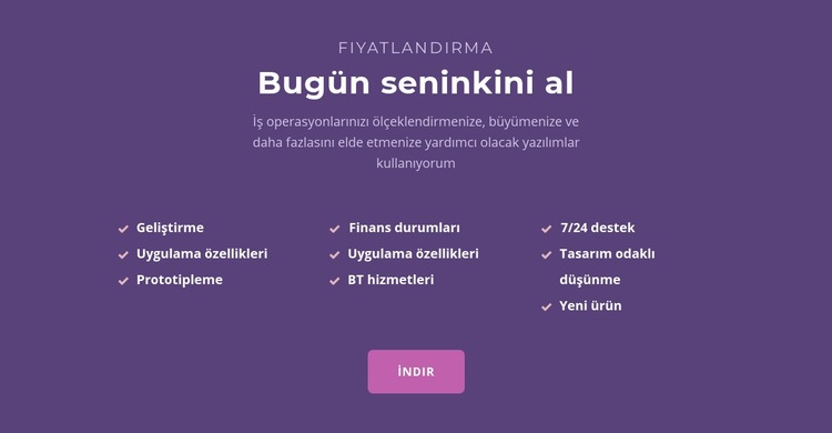 Başlıklı liste Web Sitesi Oluşturucu Şablonları