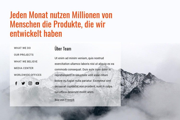 Wie man tolle Produkte baut Website Builder-Vorlagen