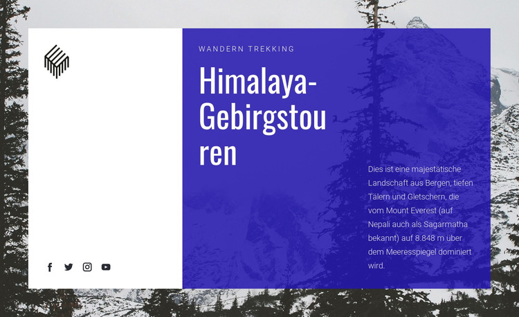 Himalaya-Gebirgstouren HTML-Vorlage