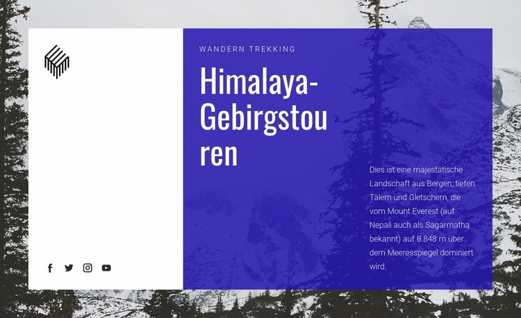 Himalaya-Gebirgstouren Vorlage