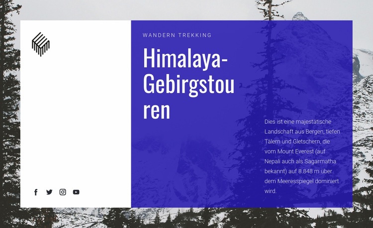 Himalaya-Gebirgstouren Website-Modell