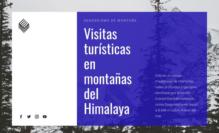 Visitas turísticas en montañas del Himalaya Página de destino