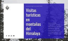 Visitas Turísticas En Montañas Del Himalaya Plantilla De Diseño
