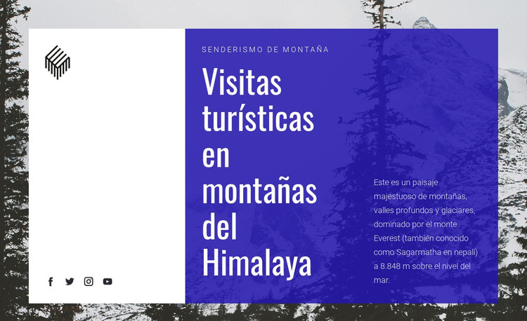 Visitas turísticas en montañas del Himalaya Plantilla HTML