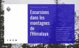 Excursions Dans Les Montagnes De L'Himalaya - Maquette De Site Web Pour N'Importe Quel Appareil