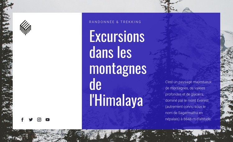 Excursions dans les montagnes de l'Himalaya Modèle CSS