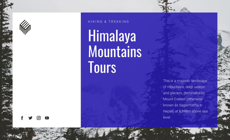 Himalaya Mountains Tours  Homepage Design