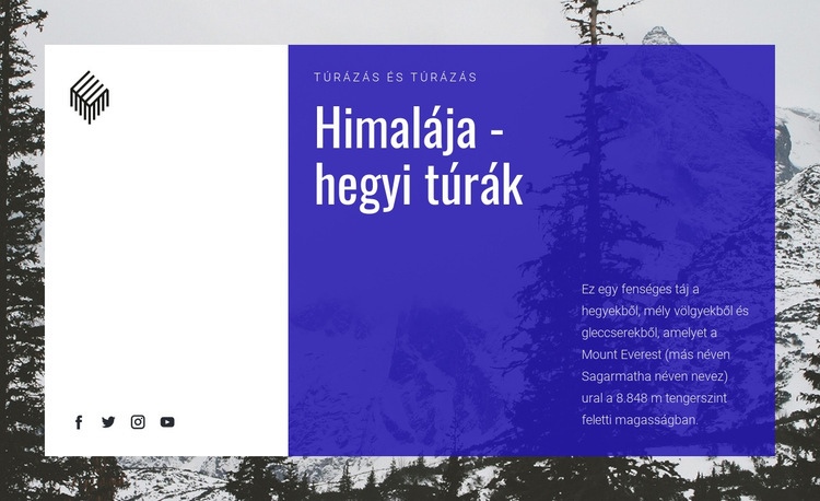 Himalája -hegyi túrák CSS sablon