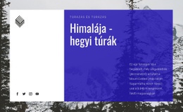 Himalája -Hegyi Túrák - Egyszerű Webhelytervezés