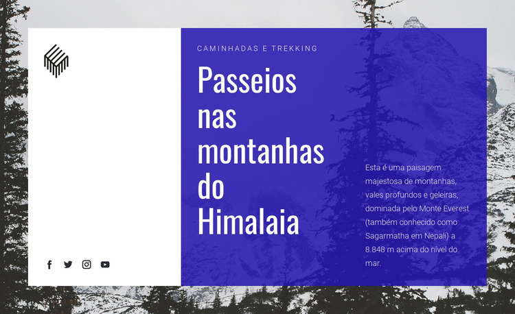 Passeios nas montanhas do Himalaia Template Joomla