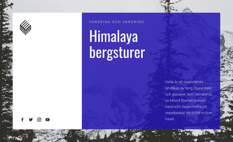 Himalaya bergsturer Hemsidedesign