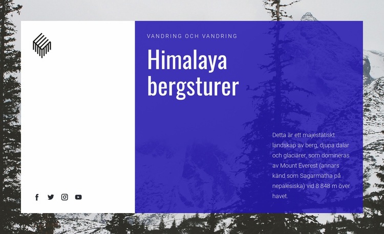 Himalaya bergsturer HTML-mall