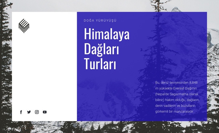 Himalaya Dağları Turları HTML5 Şablonu