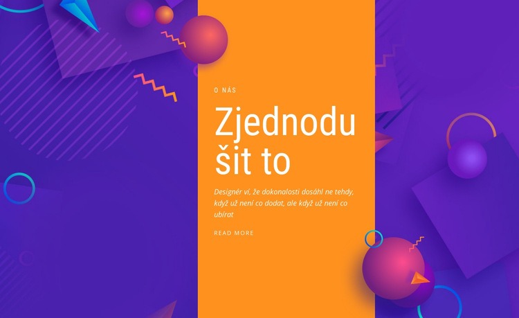 Zjednodušit to Šablona HTML