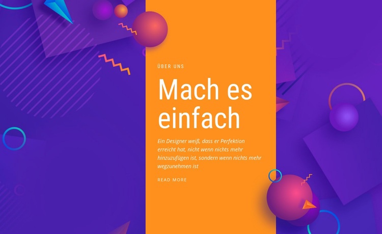 Mach es einfach HTML5-Vorlage