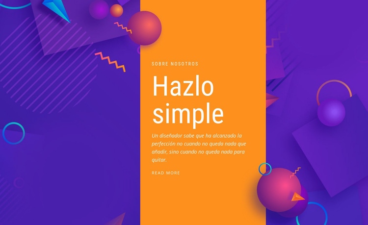 Hazlo simple Maqueta de sitio web