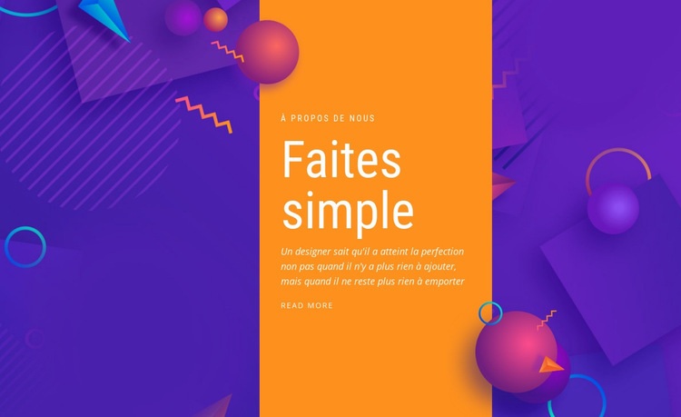 Faites simple Conception de site Web