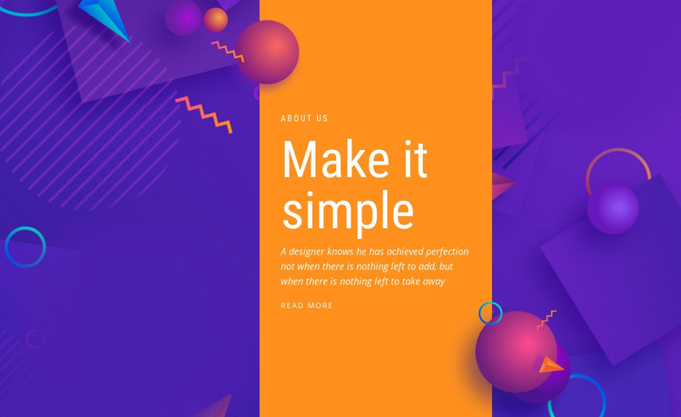 Make it simple Homepage Design