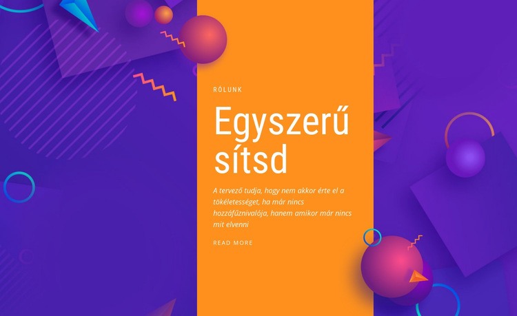 Egyszerűsítsd CSS sablon