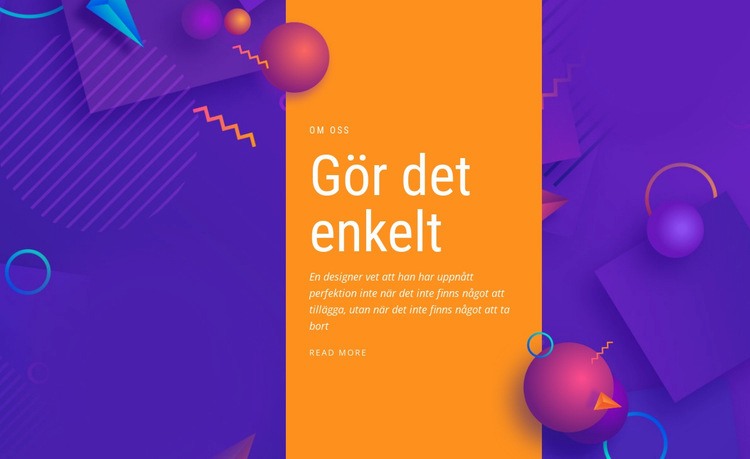 Gör det enkelt CSS -mall