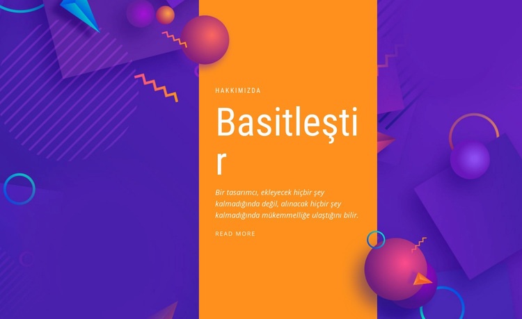 Basitleştir HTML5 Şablonu