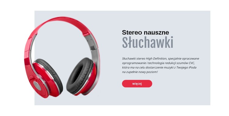 Słuchawki stereo Szablon CSS