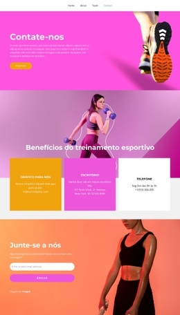 Contactos Do Clube Desportivo - Design De Site Responsivo