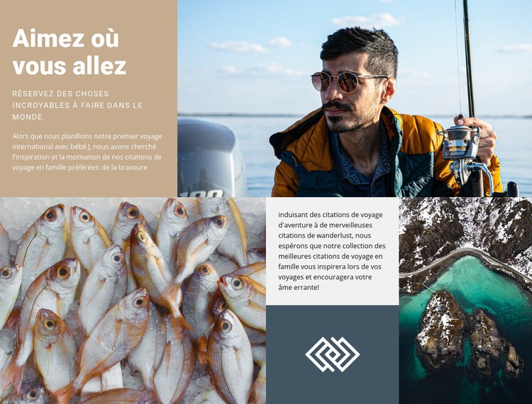 Pêche et chasse Conception de site Web