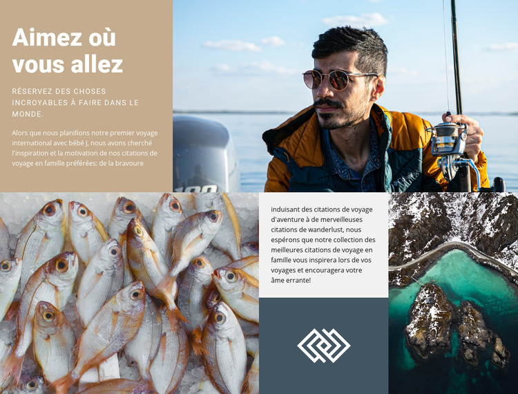 Pêche et chasse Modèle HTML