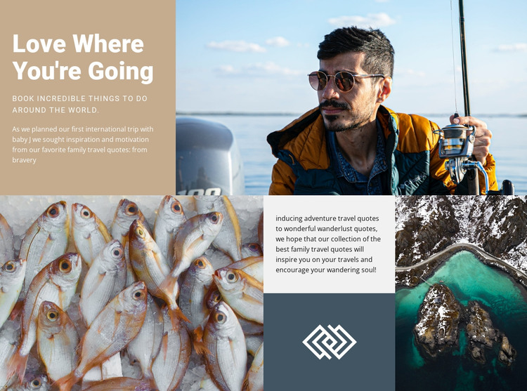 Fishing and hunting  HTML Template