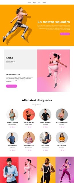 Allenatori Di Squadra - Funzionalità Di Creazione Siti Web